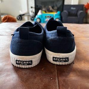Navy Sperry Slip-Ons